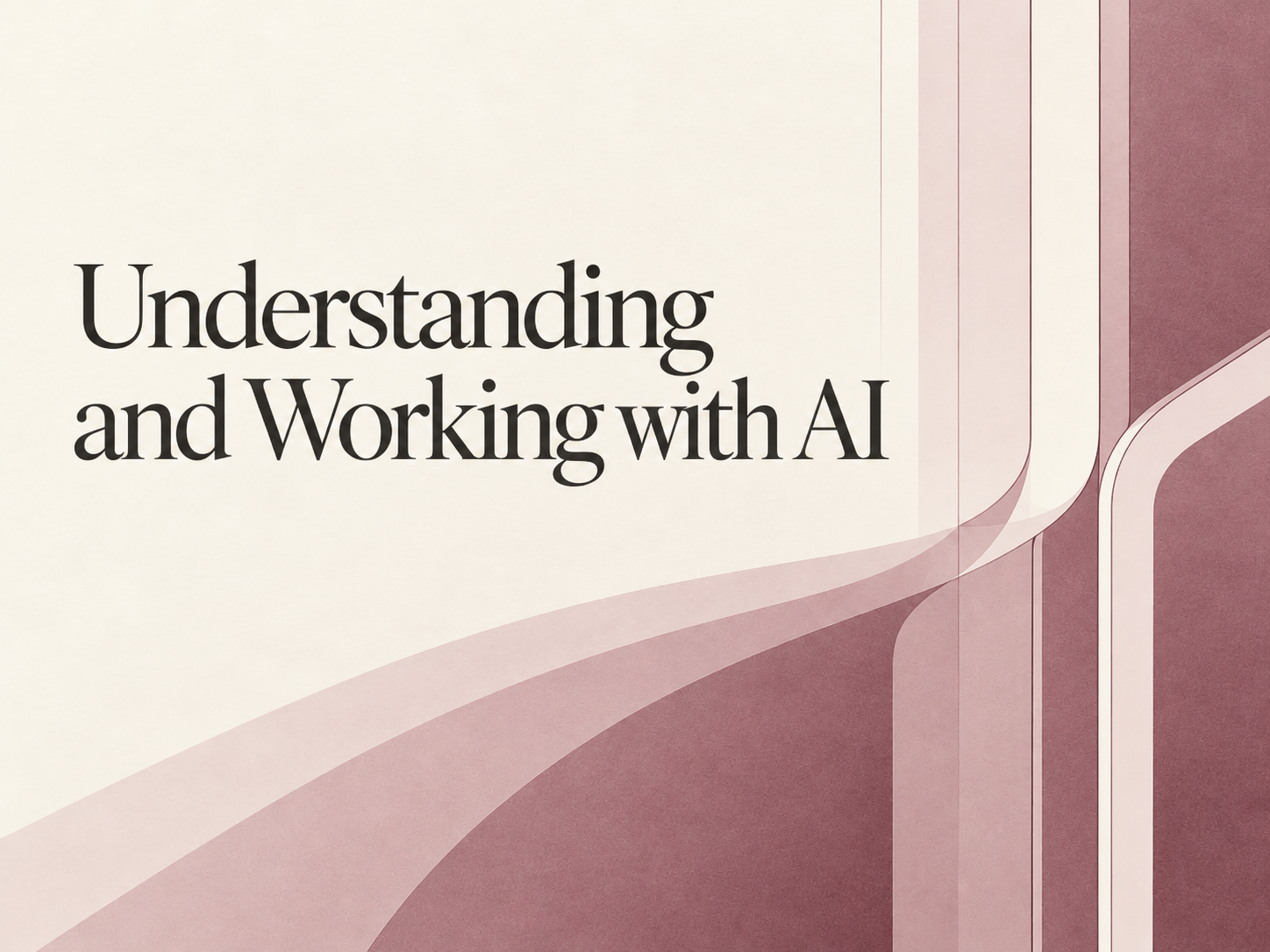Understanding and Working with AI